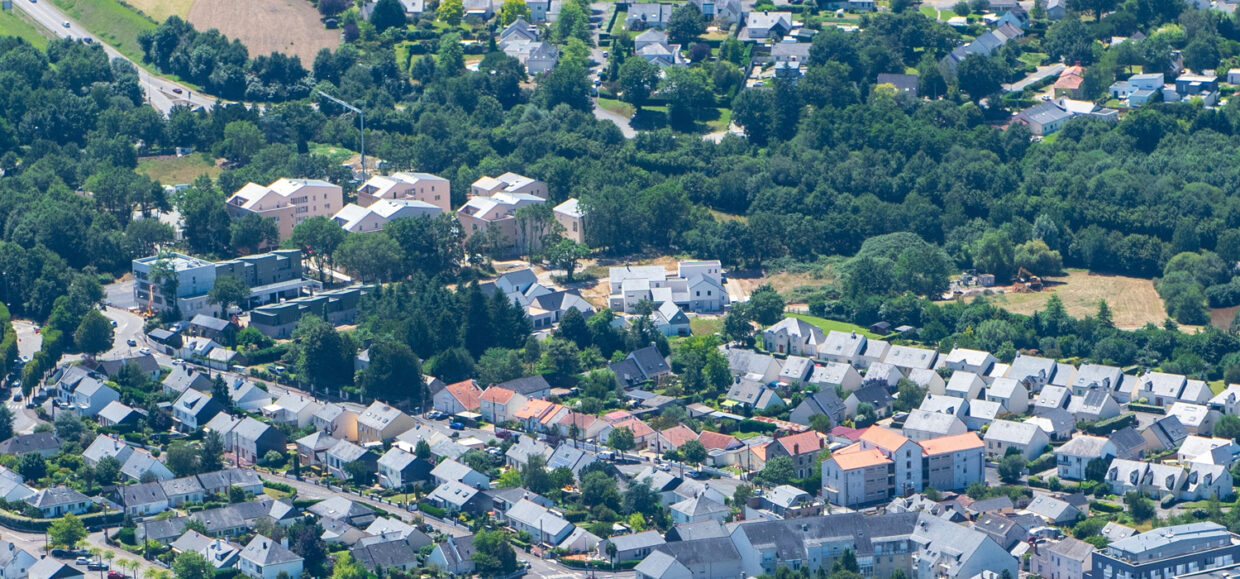 photo aérienne de l’agglomération