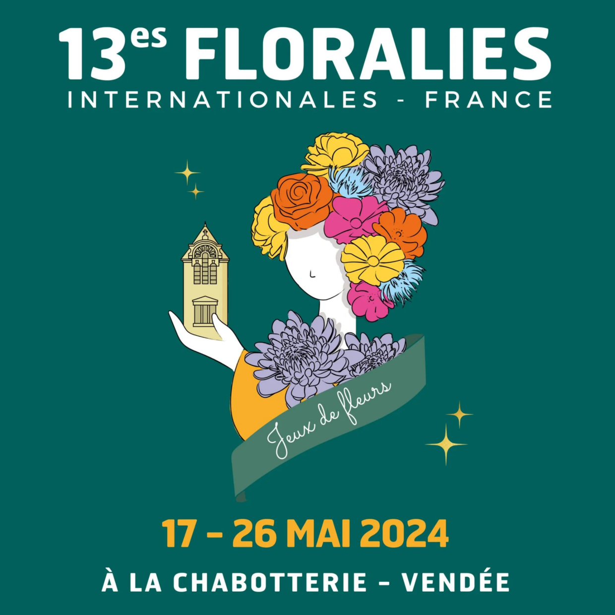 Affiche Floralies 2024 Jeux de fleurs
